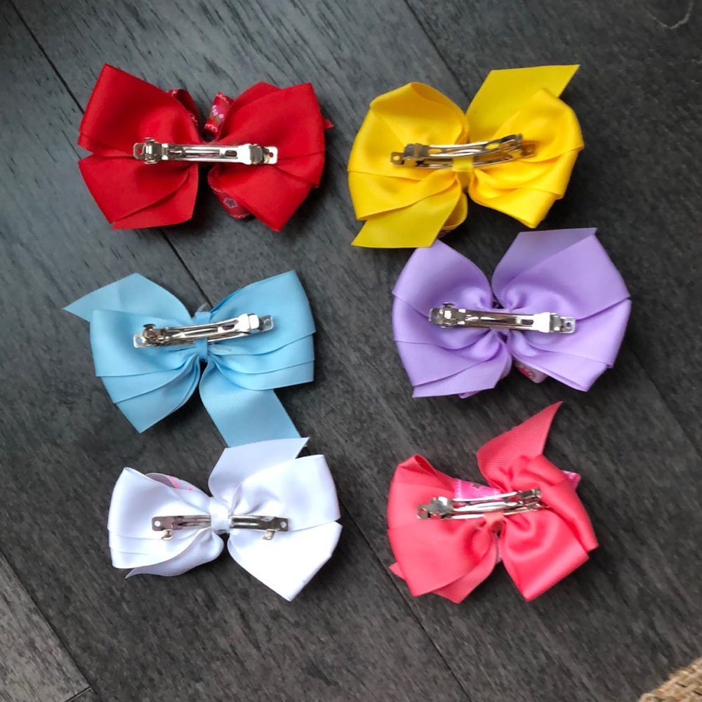 Bundle of six super cute girl’s hair bows - Picture 5 of 5